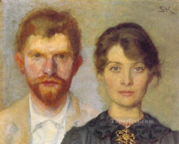 Peder Severin Kroyer Painting - Retrato del matrimonio 1890 Peder Severin Kroyer